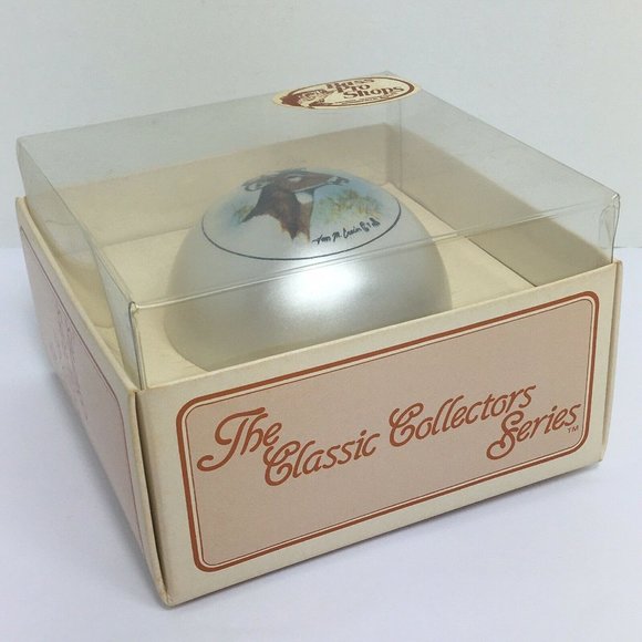 Bass Pro Shop Christmas Ornament Deer Head White Round Glass Topperscot Vintage - Picture 5 of 12